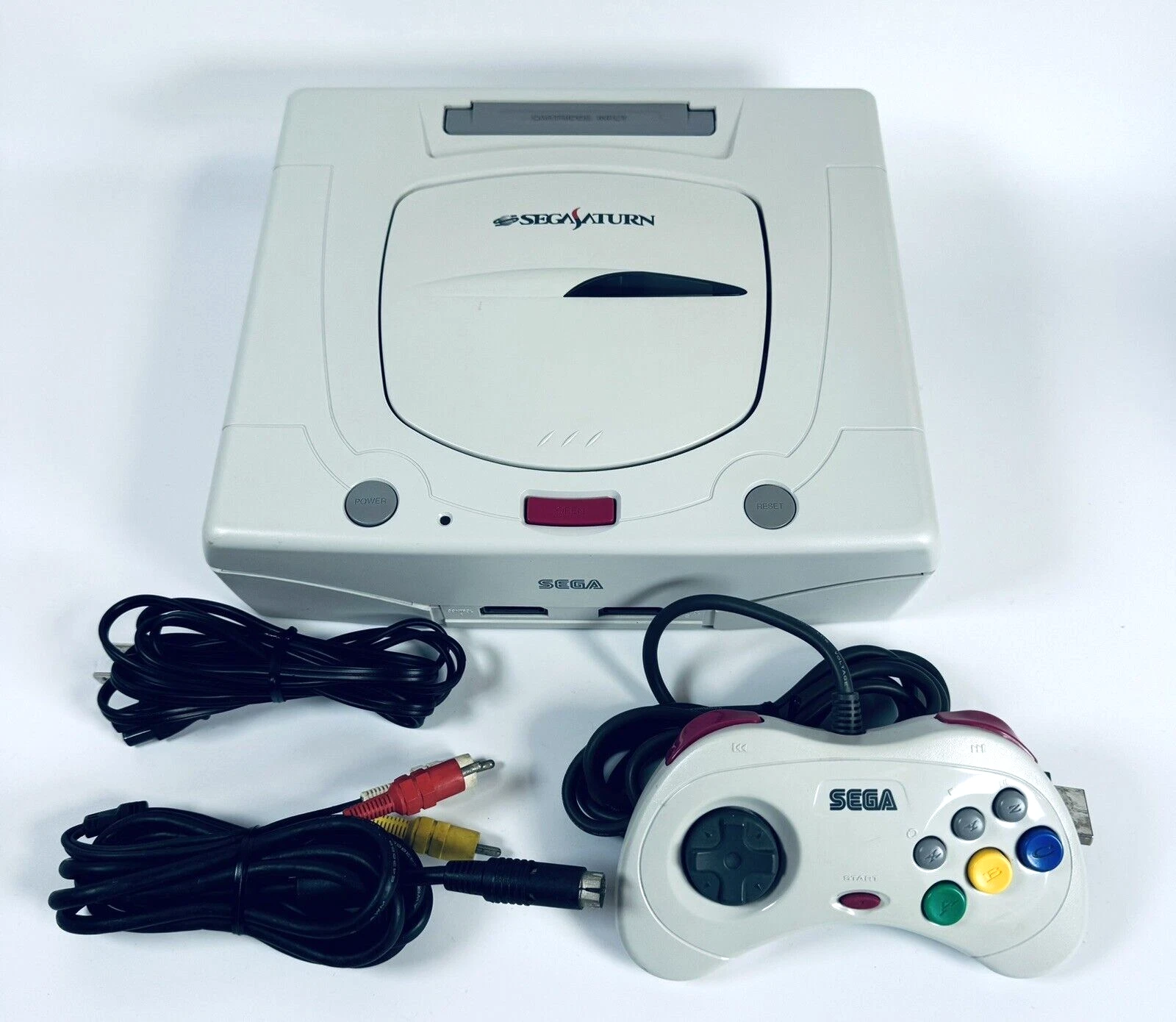 SEGA Saturn White HST-3220 Console with Controller